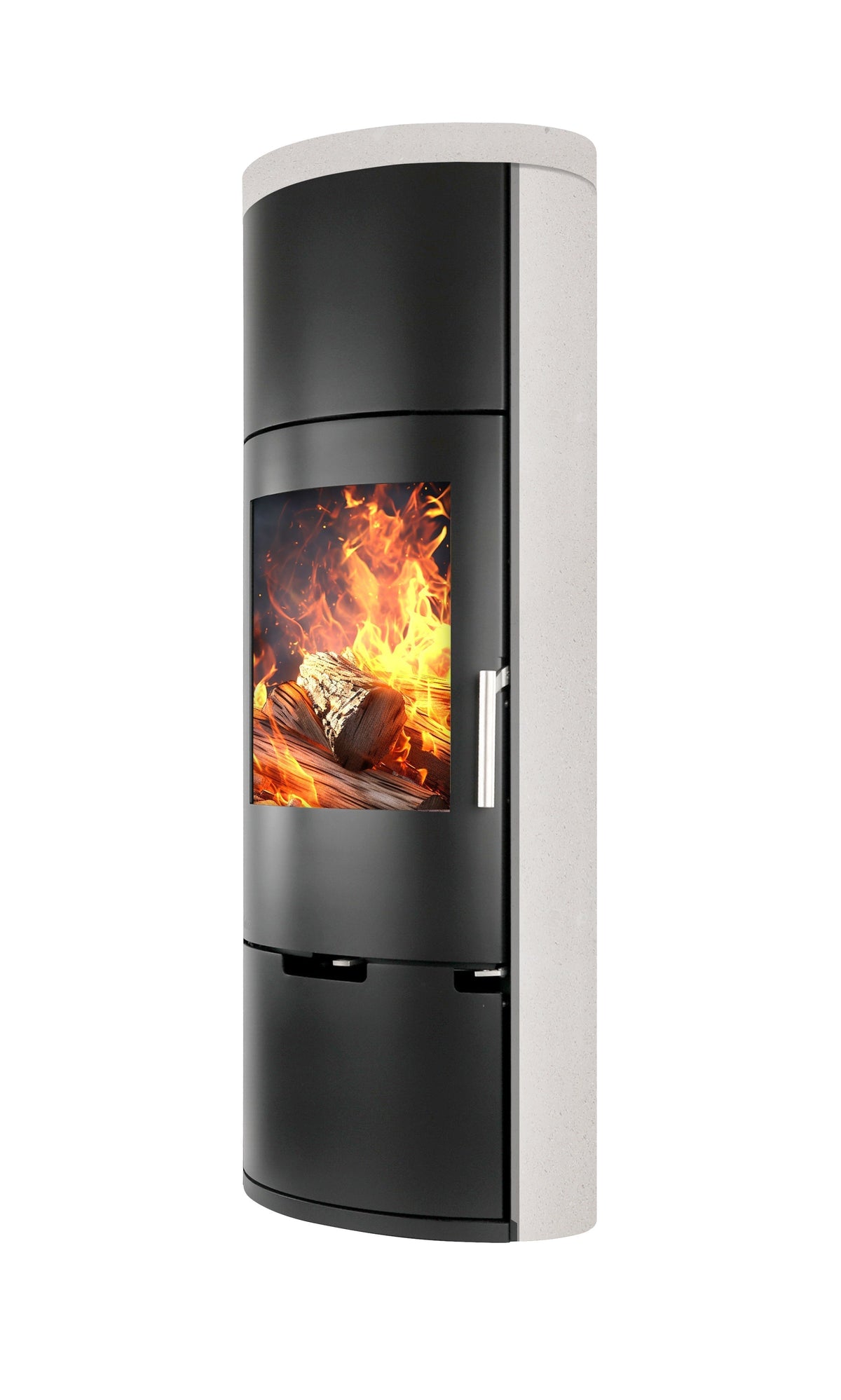 Ember Kamin E-11 mit heller Verkleidung