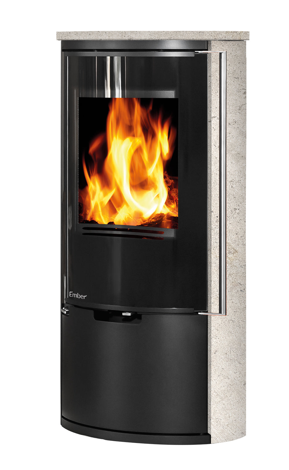 Ember Kamin E-14 VG mit heller Verkleidung