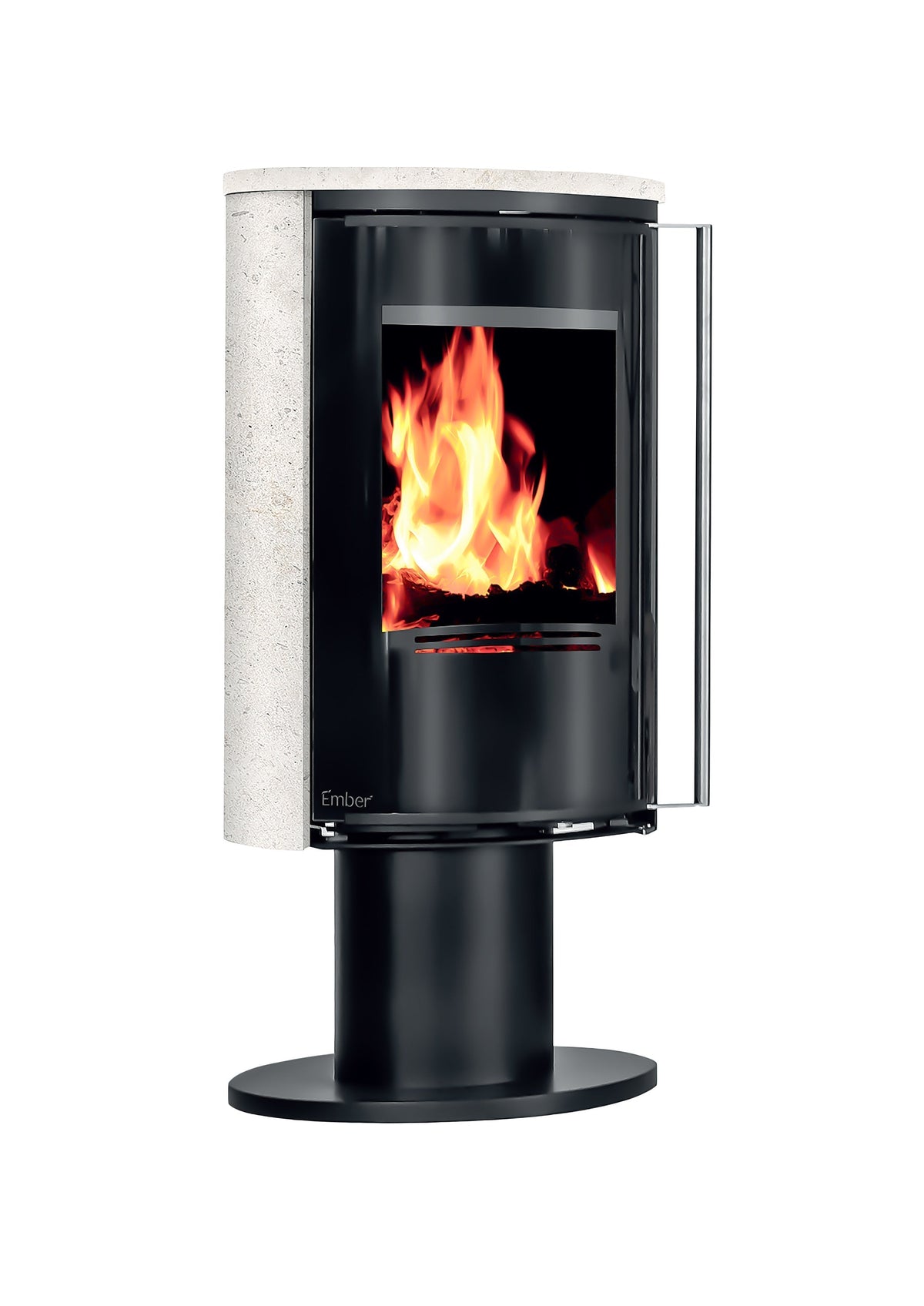 Ember Kamin E-16 VG mit heller Verkleidung